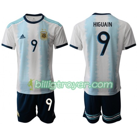 Billige Fotballdrakter Argentina HIGUAIN 9 Barn Hjemmedraktsett Copa América 2019 Kortermet